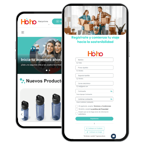 Registro en la app