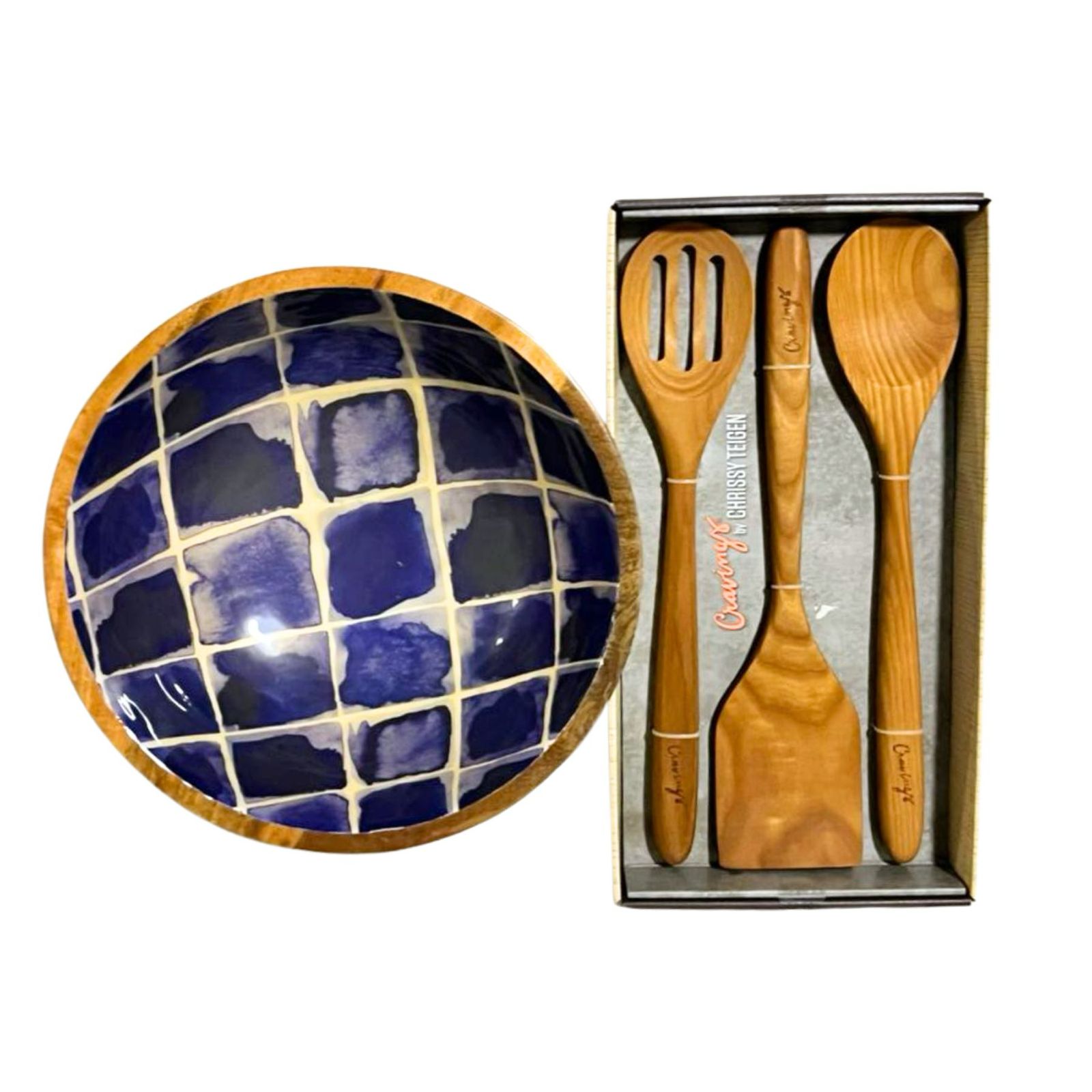 Ensaladera y sus utensilios 