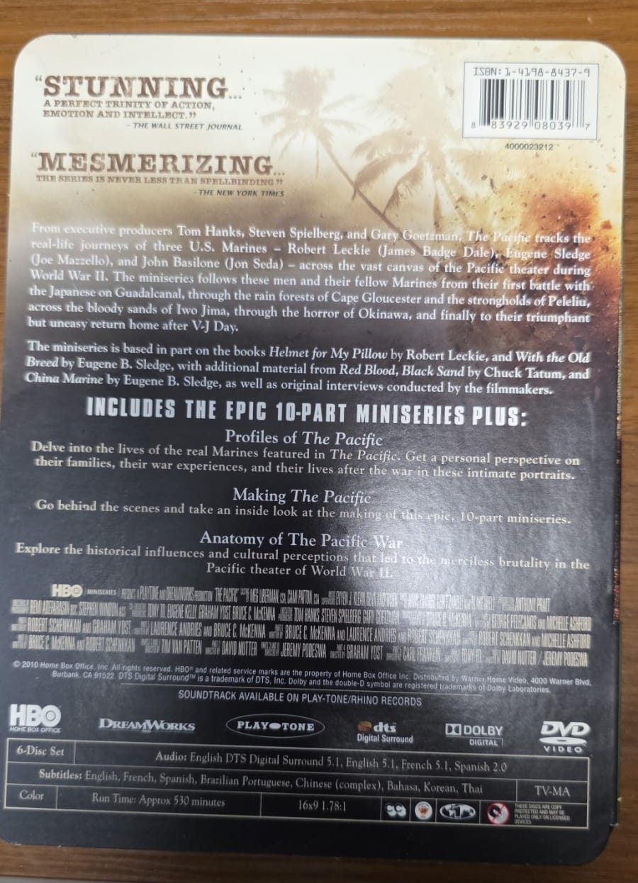 Caja DVD de la serie THE PACIFIC