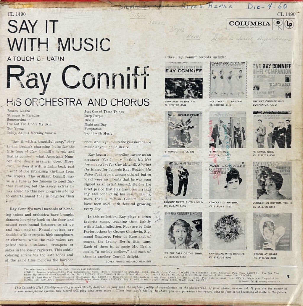 Disco LP / Acetato Ray Conniff