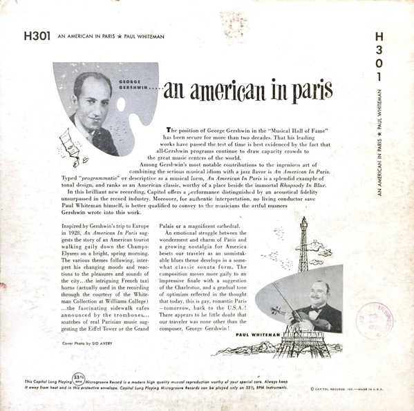 LP 78 RPM de Soundtrack pelicula Un Americano en París