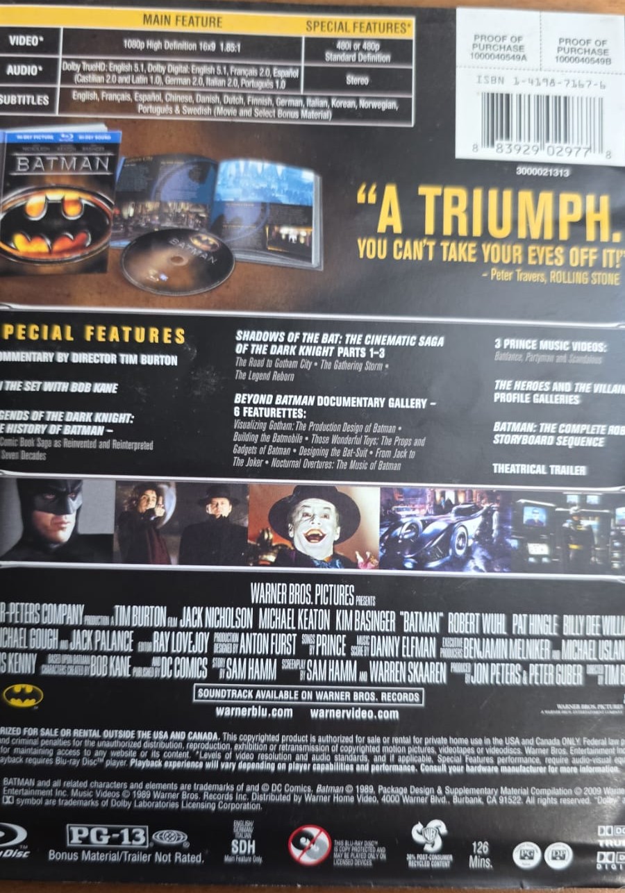 DVD de BATMAN (1era película)