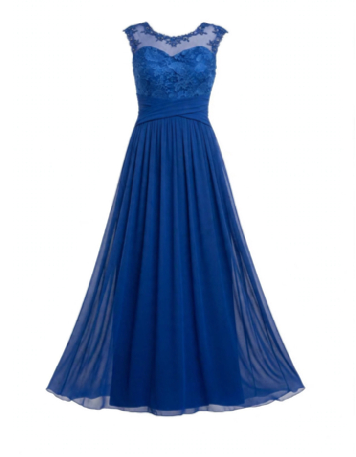 Vestido Gala Largo Azul Rey Talla L