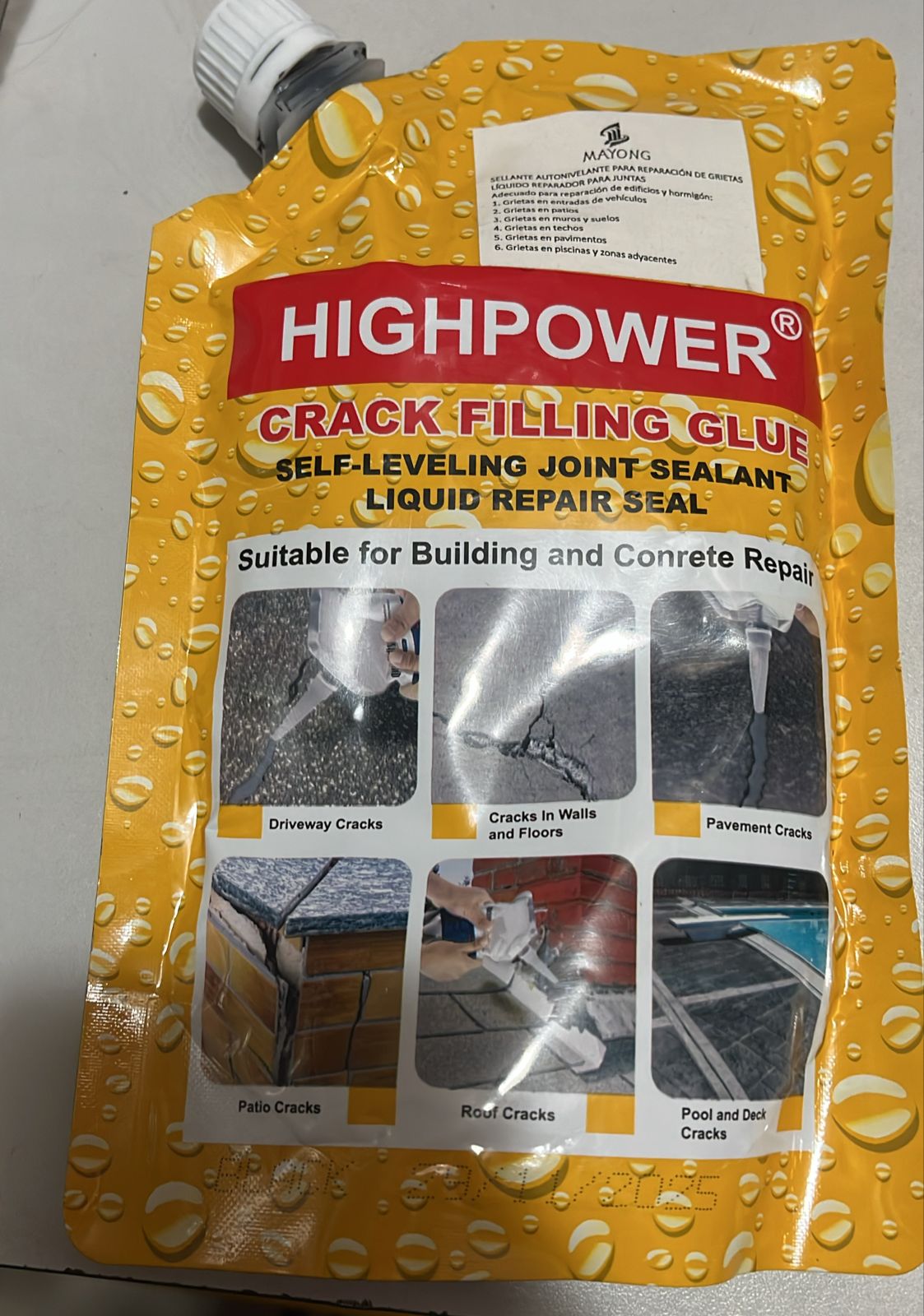 Sellador de Grietas, Transparente de 500G