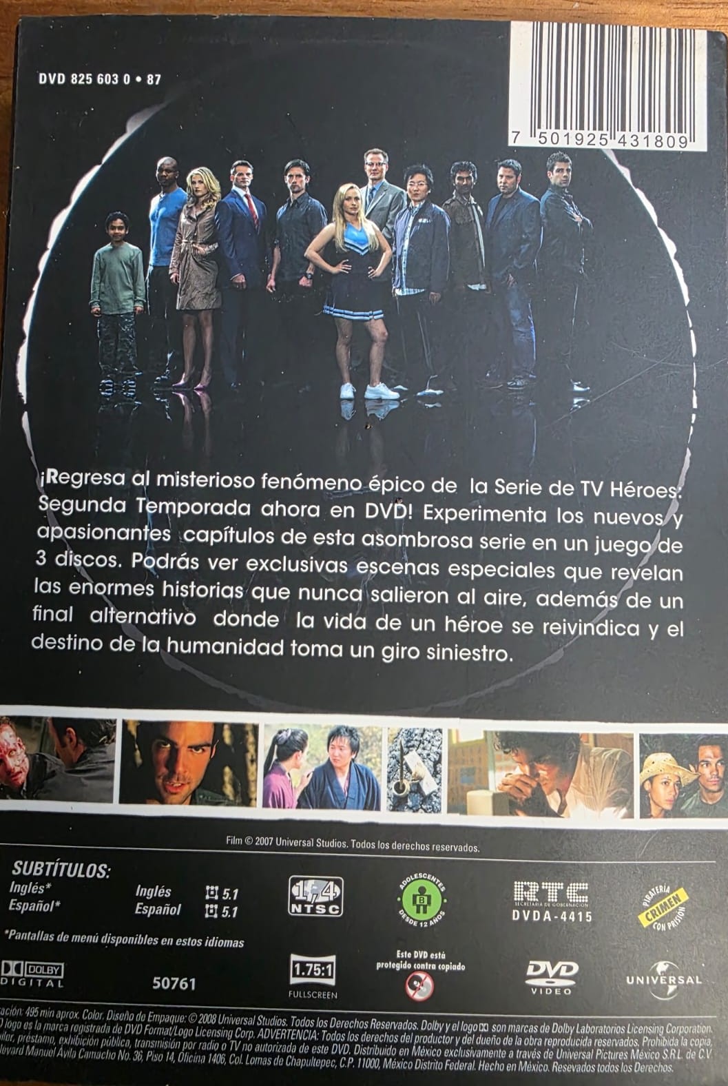 DVD 2da Temporada de HEROES