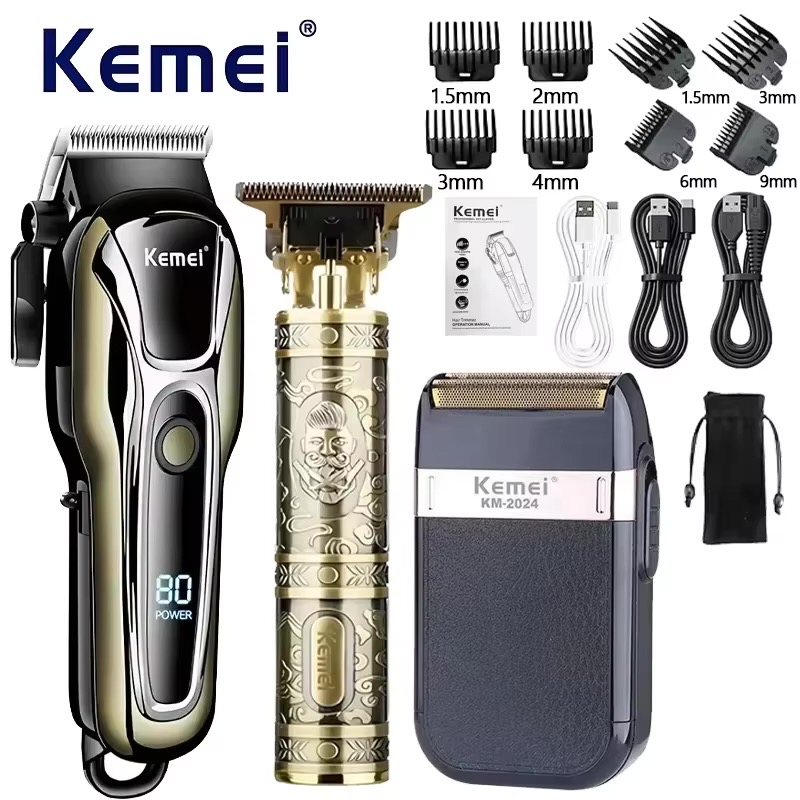kit de barberia Kemei