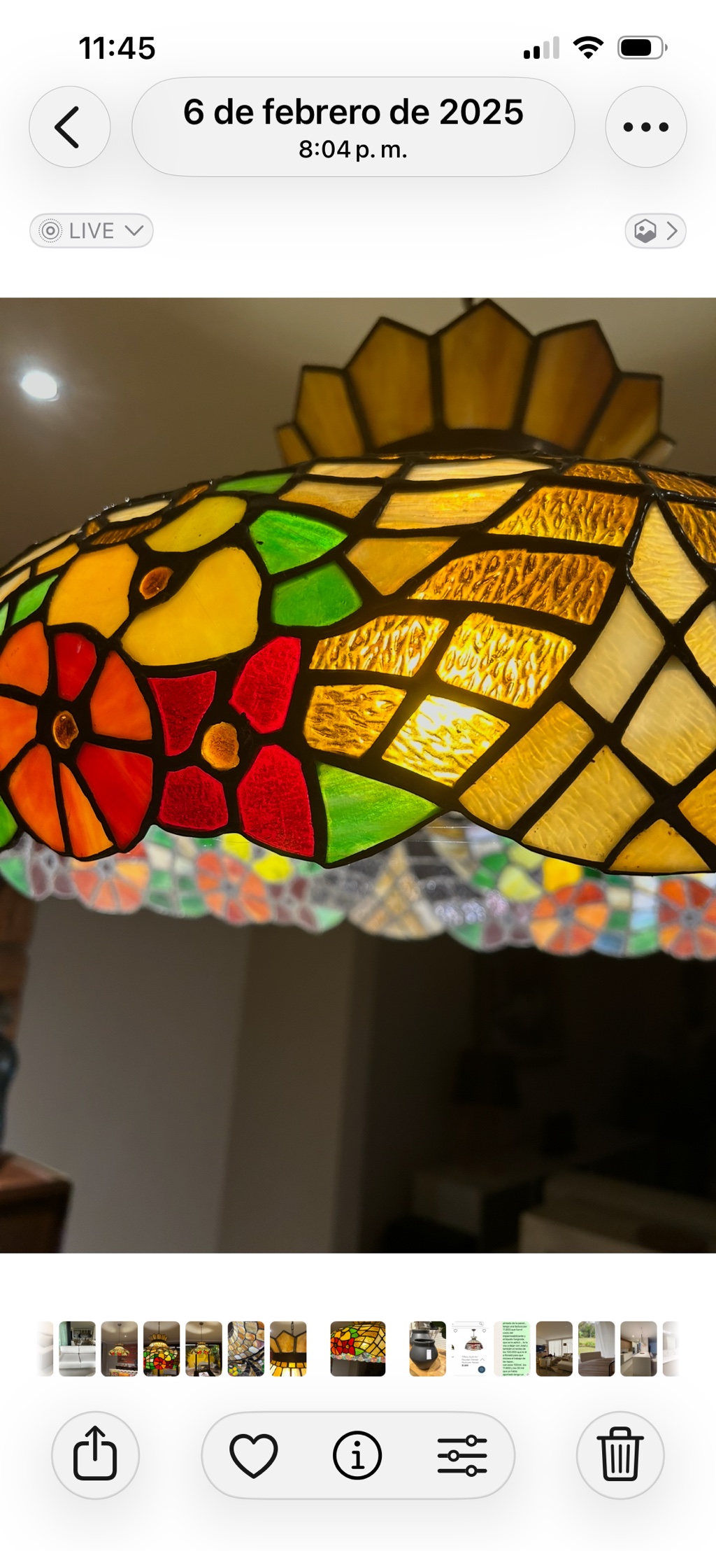 Lámpara floral