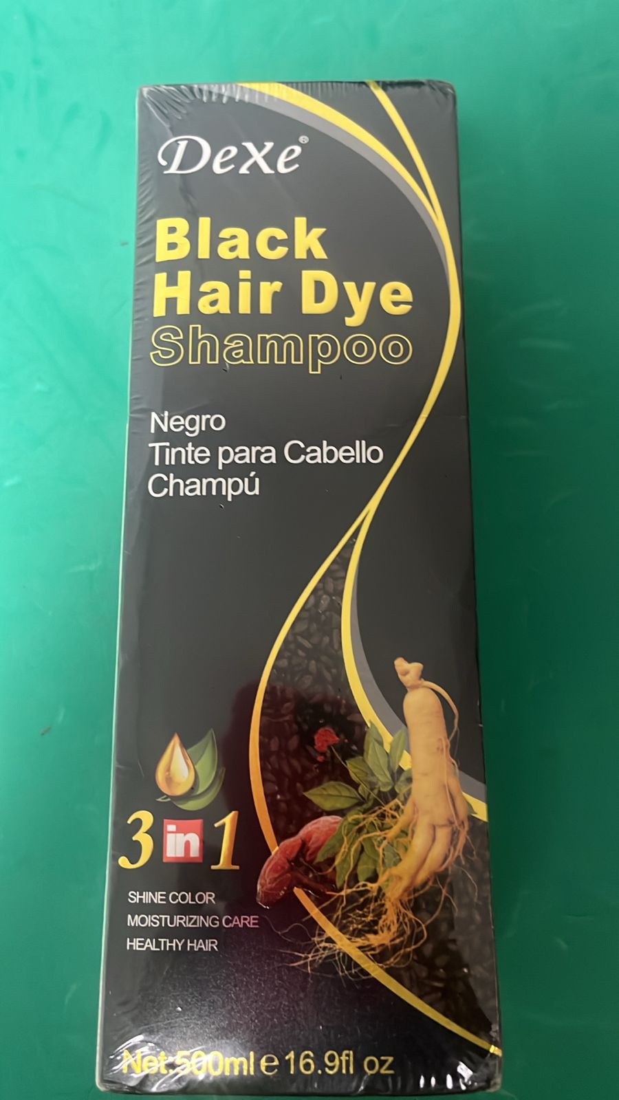 Shampoo para teñir canas, tono negro