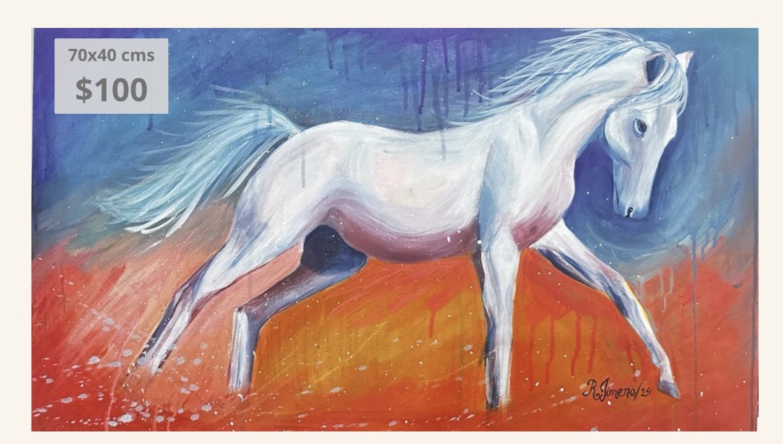 Libertad- cuadro caballo en acrilico