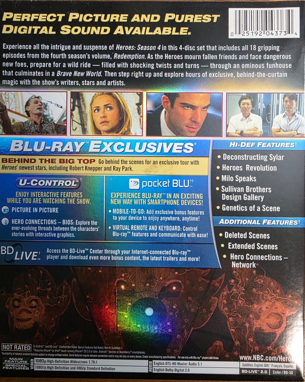 DVD de la 4ta Temporada de HEROES en BLUE RAY