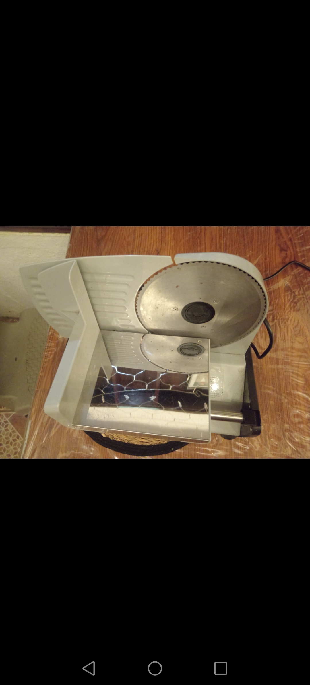 Rebanadora eléctrica de embutidos y quesos